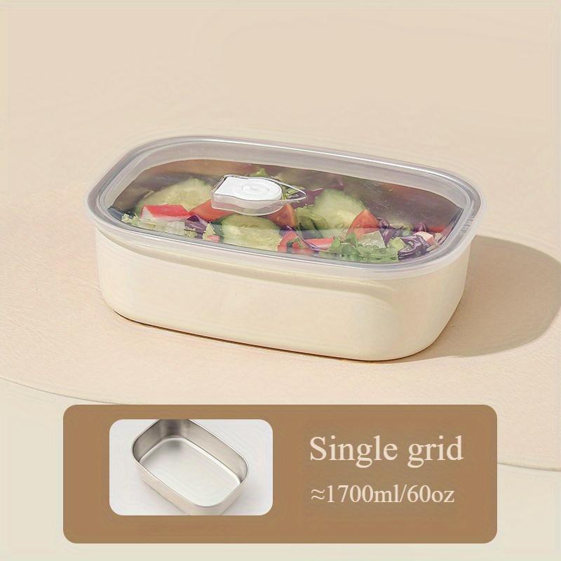 304 Stainless Steel Lunch Box, Student Lunch Box Can Be Stored In Microwave Oven, Sealed Square Fresh-keeping Box