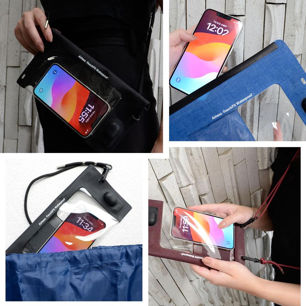 Smarfy Airless TouchFit Waterproof Case with Vacuum Waterproof Pouch for IPX8 Long Vacuum Double Card Compatible with Multiple Perfect for Underwater