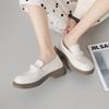 Augustine small leather shoes women's retro style 2025 new platform thick heel loafers Internet celebrity fried street single shoes tide