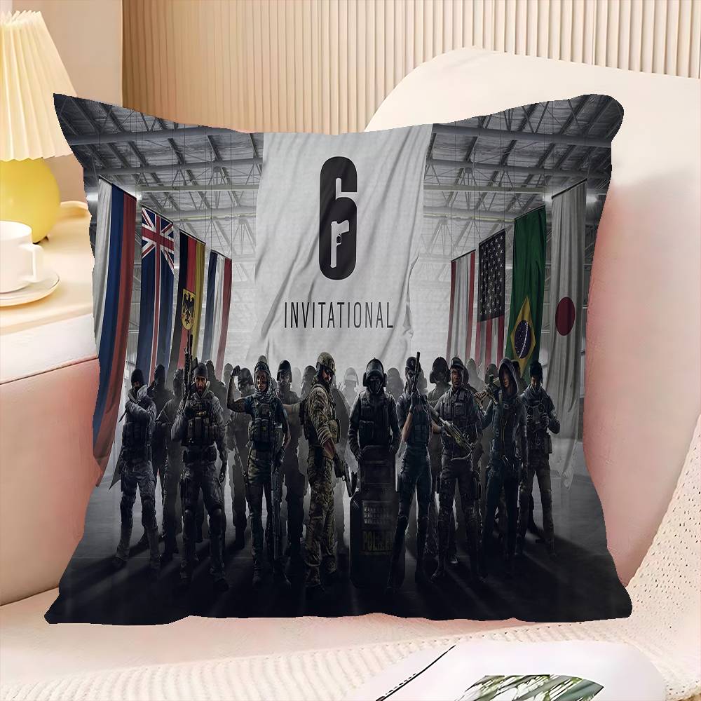 Game R-Rainbow Six Tom C-Clancy Pillowcase Toon Gift Cushion Cover Bedroom Home Sofa Chair Seat Decor Pillow Case