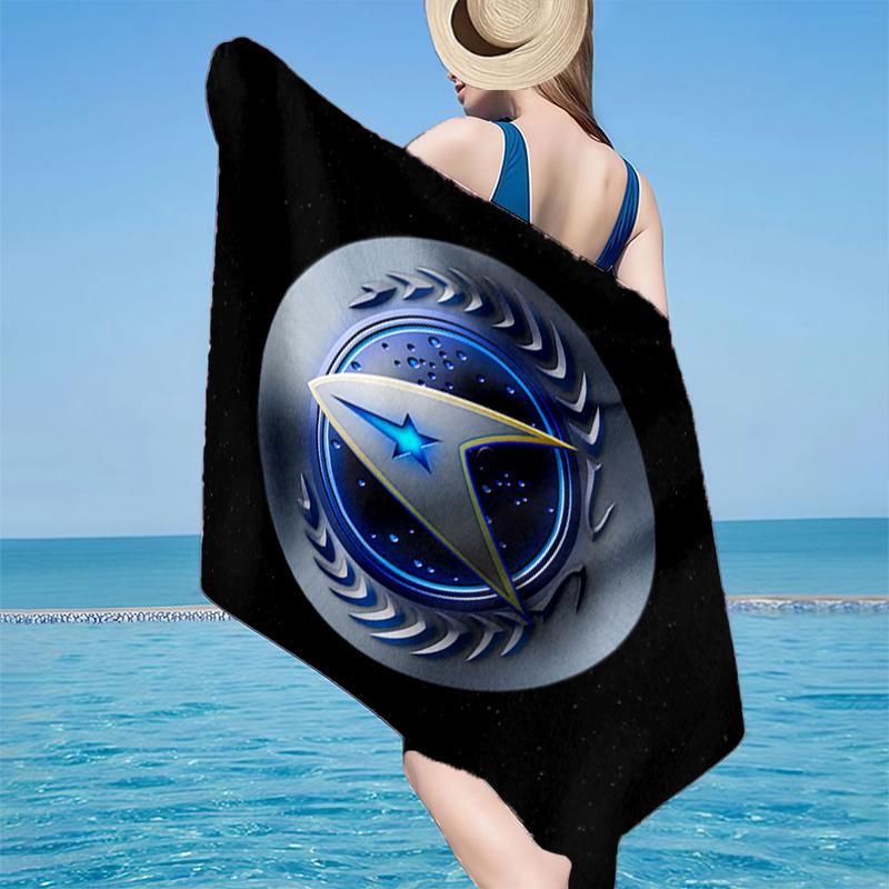 Starship Emblem Beach Towel, Super Soft Microfiber, Gift for Her/Him, Birthday, for Pool, Beach, Travel, Home Decor Fan Gifts