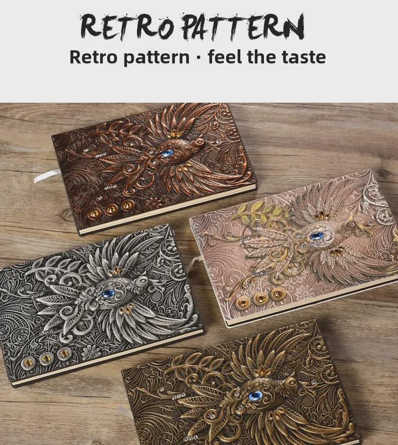 Phoenix Diamond European Retro PU Notebook & Travel Diary