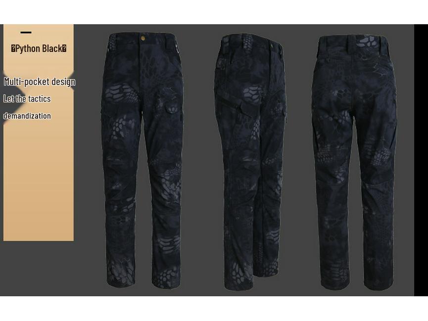 Men's IX7 Tactical Camouflage Fleece-Lined Softshell Winter Pants