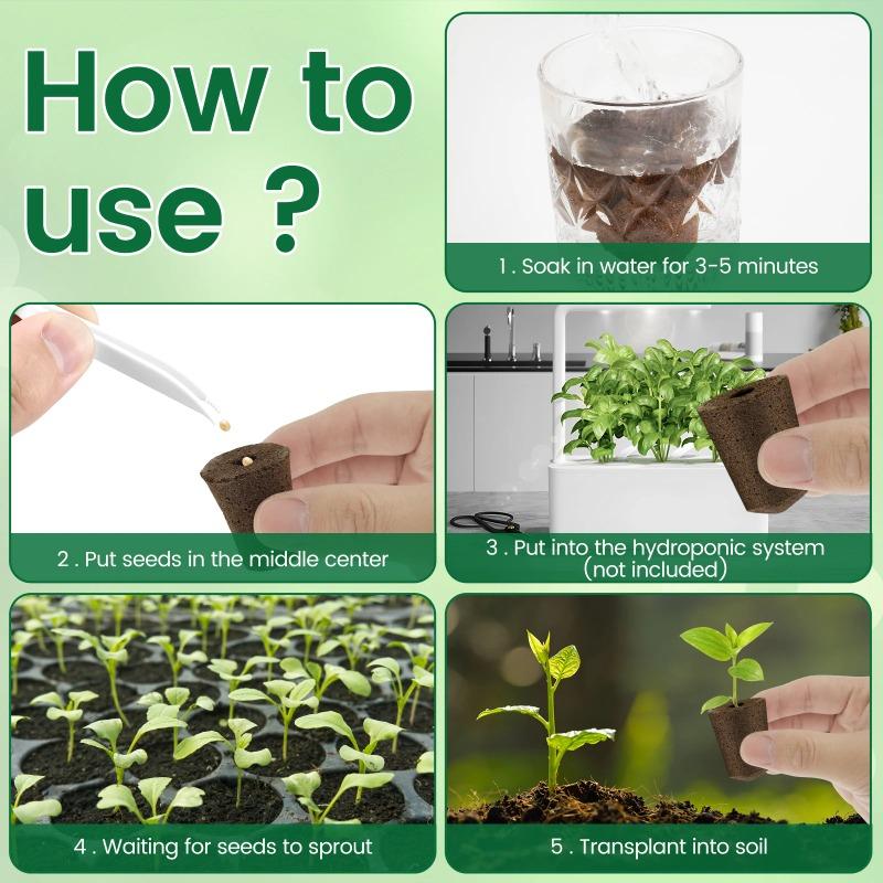 Planting Cotton Seed Grow Sponges Hydroponics Starter Replacement Root Growth Sponges Gardening Pod Garden Planting Accessories