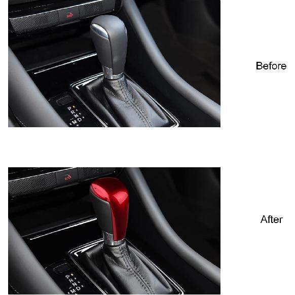 Compatible with Mazda CX-5 CX-9 CX-3 6 3 Accessories Car Gear Shift Knob Cover Trim Cap Gear Panel Gears Sporty Interior Decoration Sticker -Red