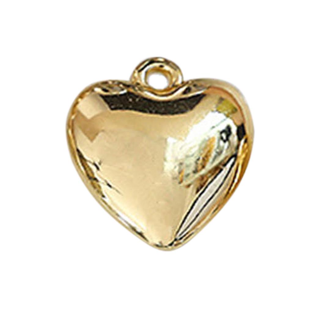 Solid-Ball Pendant 3D Puffy Heart Pendant Charms,DIY-Jewelry Making Supplies