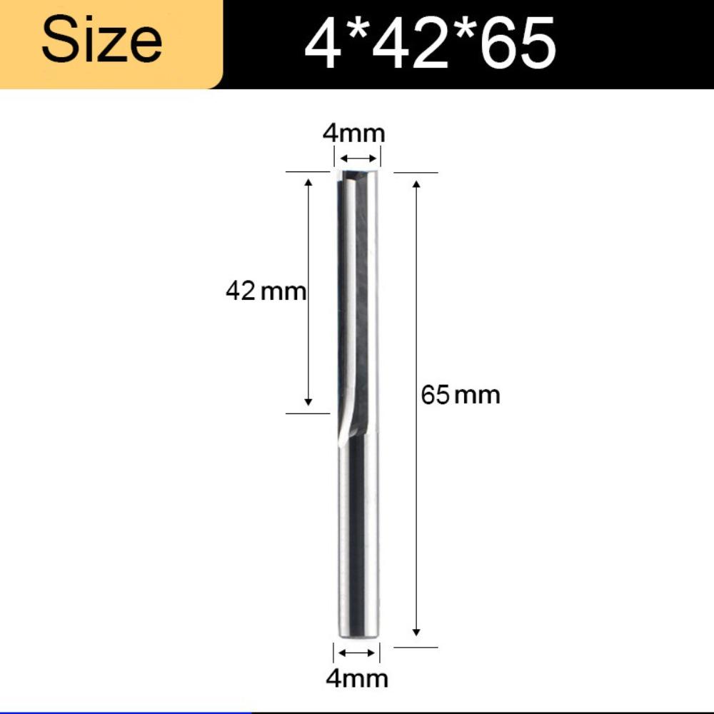 4/6mm Shank 2 Flute End Mill Tungsten Carbide CNC Router Bit Straight Slot Milling Cutter