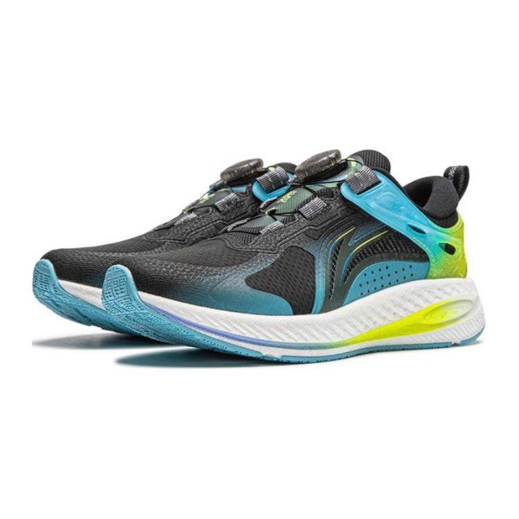 Li Ning Kids Kunpeng 2.0 Fashion Durable Breathable Low-Top Running Shoes Kids Sneaker Black Blue YKFU002-7