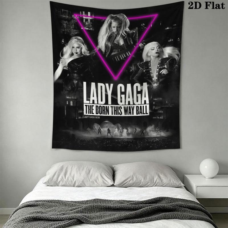 Lady Gaga poster Wall Hanging Printed Fabric Blanket Decorative Tapestries for Bedroom Living Room Home Decor