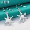 Snowflake Earrings Silver Fashion Jewelry
