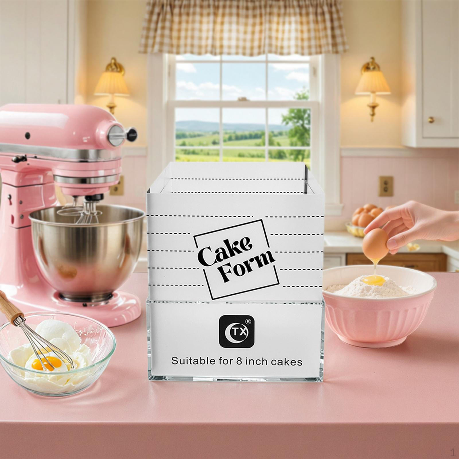 

Квадратный диск для торта Практичный регулируемый инструмент для выпечки для домашней пекарни ресторана 8inch