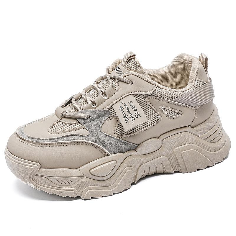 ins Korean version of the new dad shoes for women 2025 spring student versatile sports shoes street shooting casual heightening shoes K819