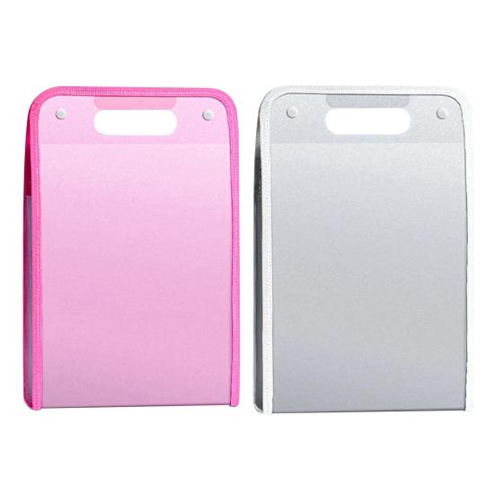 2Pcs Accordion File Organizer 13 Pockets Portable Document Receipt Organizer for A4 Files Waterproof Expanding Files Folder Schoolbag Office Supplies