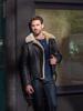 European and American men's autumn/winter fur integrated flap bag zipper leather buckle leather jacket jacket