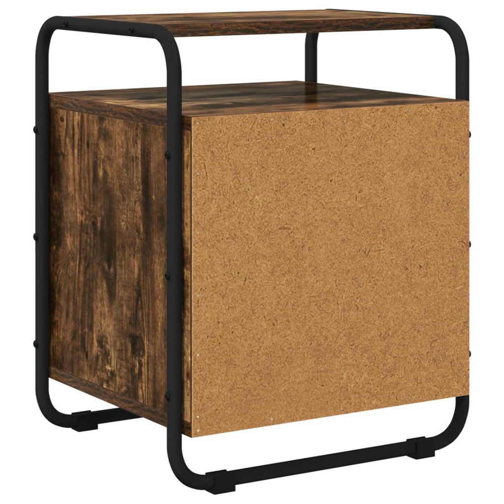 Nightstand Smoked Oak Engineered Wood