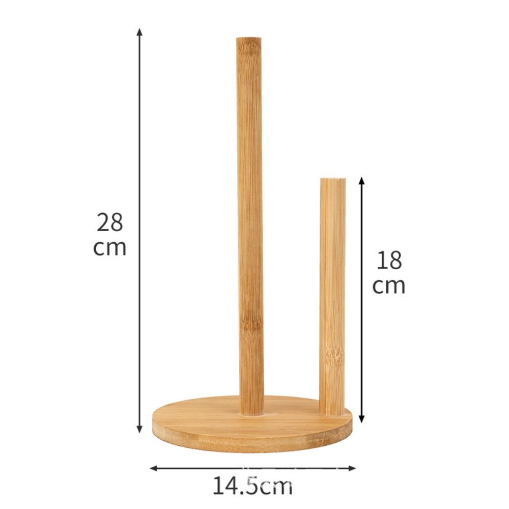 Durable Wooden Paper Towel Holder Anti-Skid Paper Storage Shelf  Bathroom