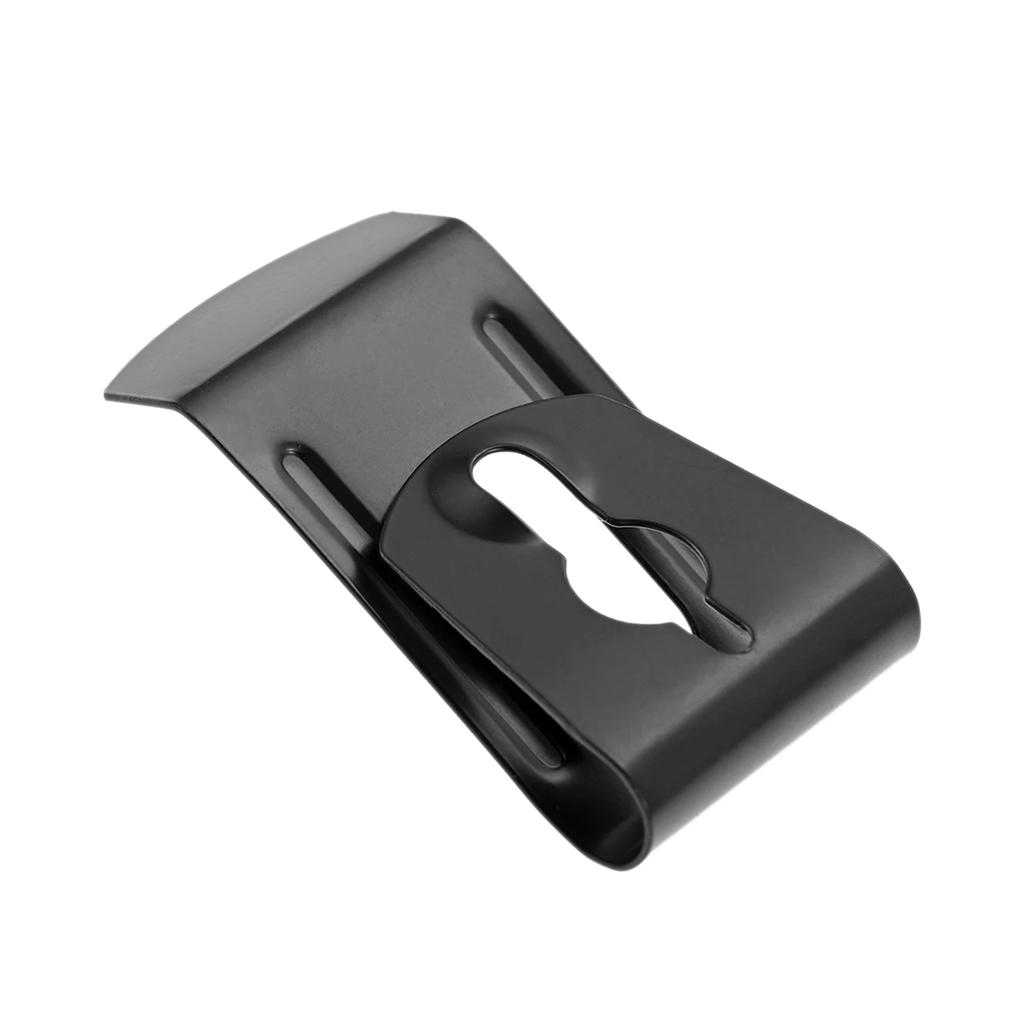 5Pcs Metal Spring Buckle Hook Belt Holster Sheath Clip with Hole Leather Case Wallet DIY Handbag Pouch Accessories Black/silver