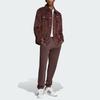 Adidas Originals Coachjacke Retro-Mode Schlichtes gestreiftes Logo-Print Einreihige Langarmjacke Herrenjacke Dunkelbraun IW3263