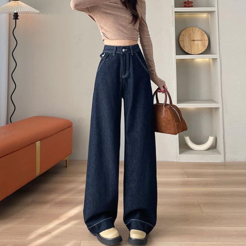 

Women s New High-waist Loose Straight Slim Autumn and Autumn Winter Drape Pants XS