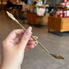 Stainless Steel Japanese Cherry Blossom Spoon Exquisite Dessert Long Handled Ice Spoon Household Bird'S Nest Mixing Spoon