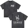 Vintage Gewaschen Forward Observations Group Skelett Druck T-Shirts Herren Damen Kleidung Mode Übergroßes Lässiges T-Shirt Streetwear