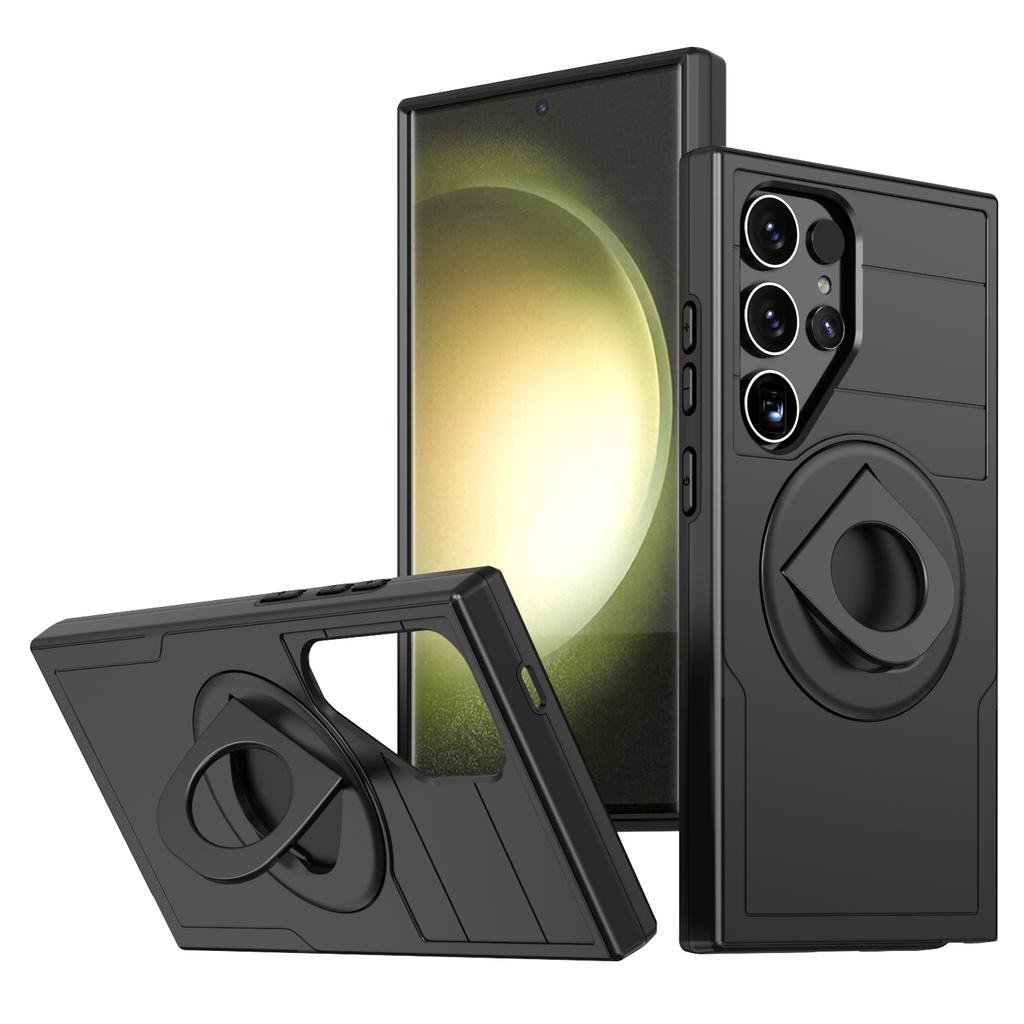 For Samsung Galaxy S25 Ultra Magnetic Case Slide Camshield TPU+PC Kickstand Phone Cover