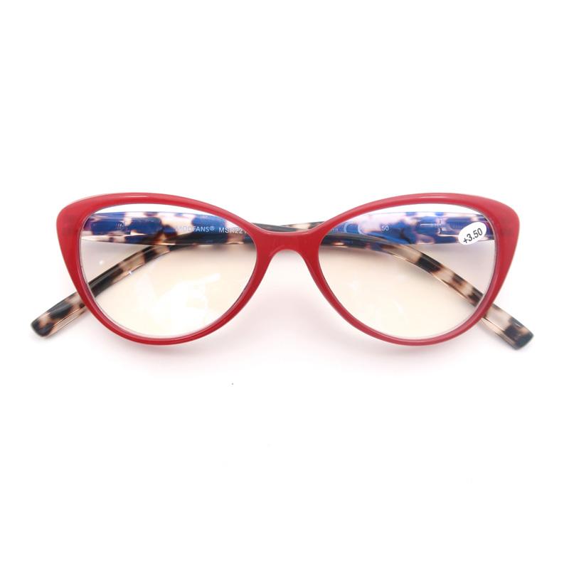 

Modfans Ladies Cat Eye Blue Light Blocking Multi focus Women Reading Glasses Computer Spring Hinge Frame Glasses Reader 3.5