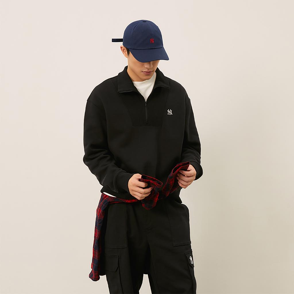 New MLB Basic Logo New York Yankees 24FW Sweatshirt Unisex Black 3AMTB0546-50BKS