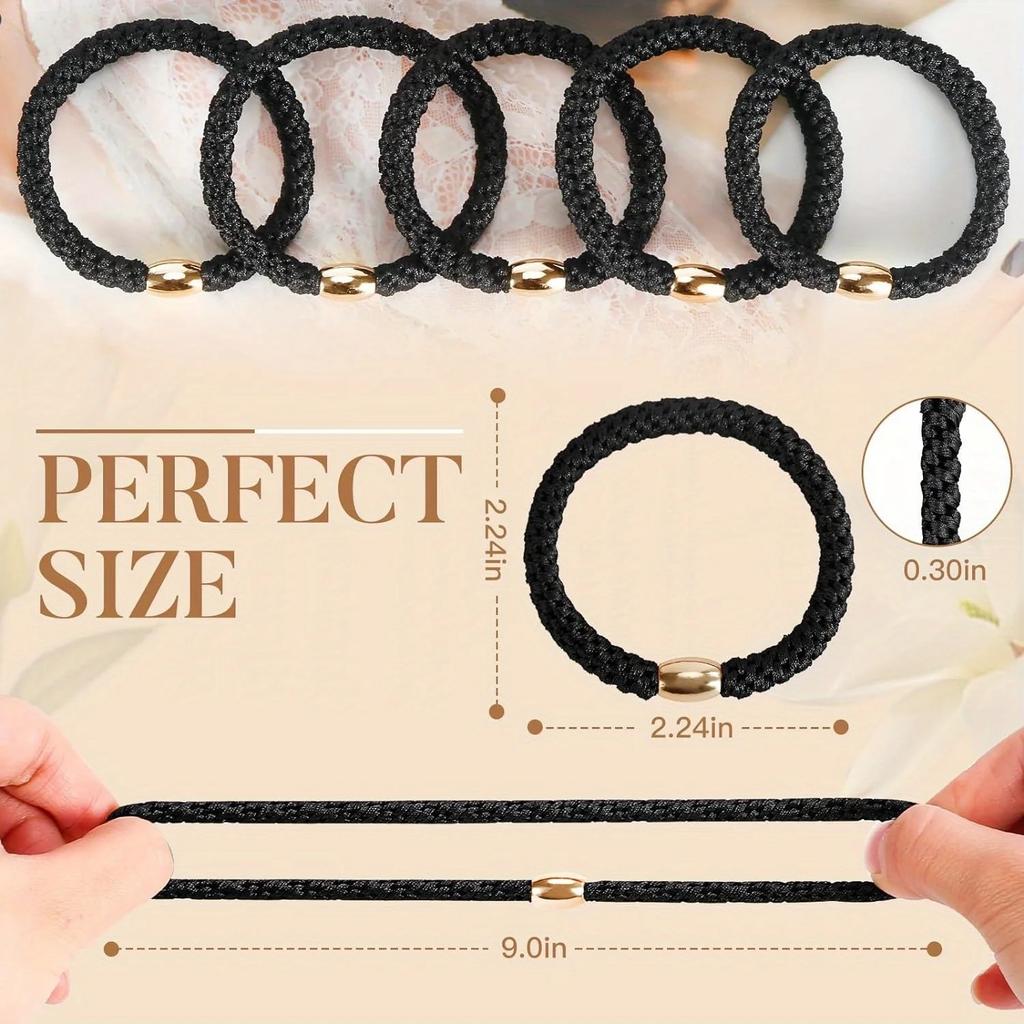 Hair Ties No Damage 10/15PCS Ponytail Holders Elastic Hair Ties for Thick Hair Bands for Women Girls's Braided