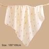 Soft Cotton Newborn Wrap Blanket Double-Layered Baby Quilt Soft Gauze Wrap Blanket  For Newborn