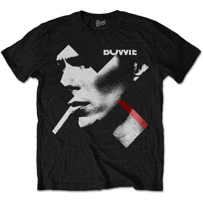 David Bowie X Smoke Red Slim Fit T-Shirt X-Large Schwarz Unisex T-Shirt