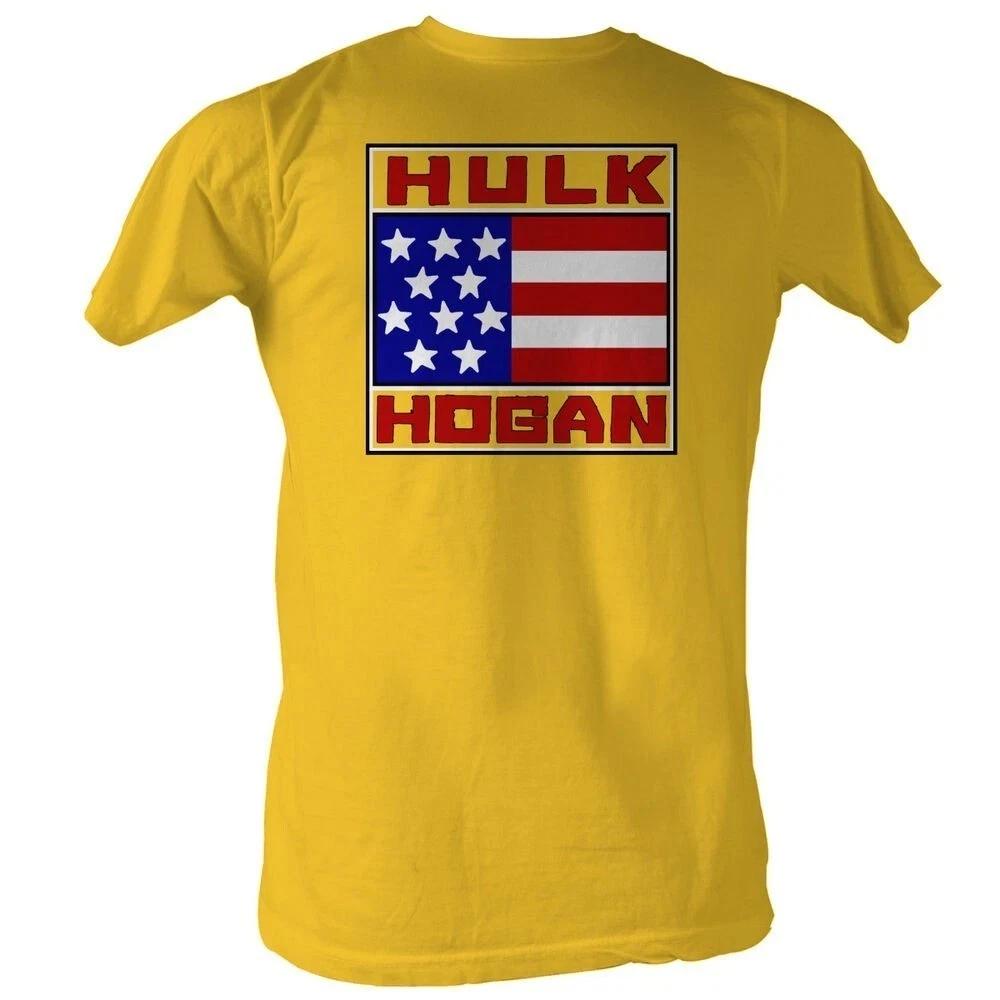 Hulk Hogan Flag Yellow T-Shirt, Gift For Fan S-5XL 3XL
