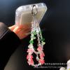 Phone Case Hanging Chain Niche Flower Green Leaf Phone Chain New DIY Chain Car Key Chain Rope Bag Hanging Decoration