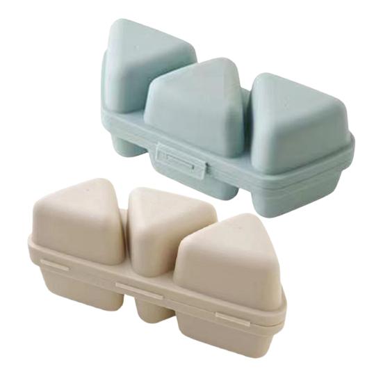 6-in-1 Dreieck Reisbällchenform Bento Box und Sushi Maker Spülmaschinenfest Lunchbehälter für Onigiri Sushi Seetang Reisbällchen