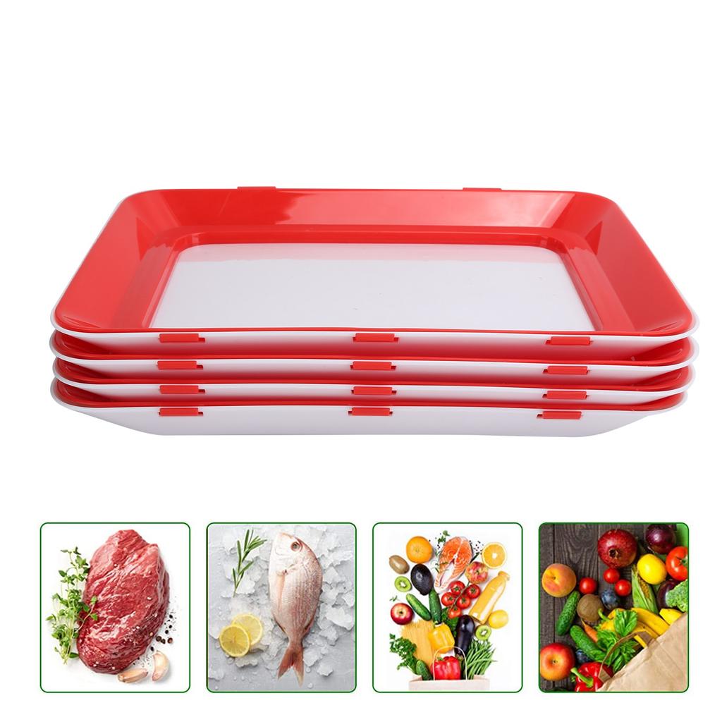 Food Preservation Tray Vacuum Sealing Food Storage Container for Refrigerator Freezer Kitchen Tool Vacuum Preservation Tray