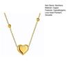 Heart Charm Necklace, Women Love Heart Necklace, Golden Heart Pendant Dainty Necklace for Daily Wear Work Party