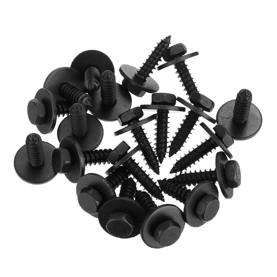 100Pc Metal Car Screw Body Fender Bumper Retainer Clips 7mm Hex (4.2-1.41x22mm)