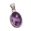 Natural Cloud Amethyst Gemstone Handmade 925 Solid Silver Pendant 1.25'' A7y52