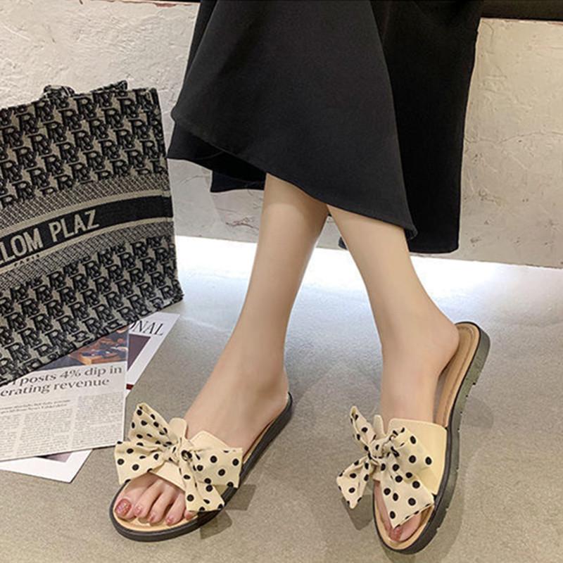 The 2024 Fashion Women Slippers Bow Style Design Ladies Slides Quality Sllides Woman Sandals Tranparwnt with a Cheap Price
