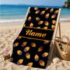 Custom Name Beach Towel Saiyans Football Crest Microfiber Beach Towel, Lightweight for Summer Travel, Swimming Pool Fan Birthday Gift