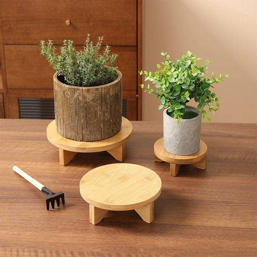 Wooden Bonsai Display Stand Home Decoration Gardening Supplies Flowerpot Holder Floor-Standing Desktop Ornament Plants Stand