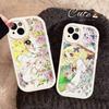Manga Candy Phone Case For IPhone 16 15 14 13 12 11 Pro Max Plus Leather Soft Cover