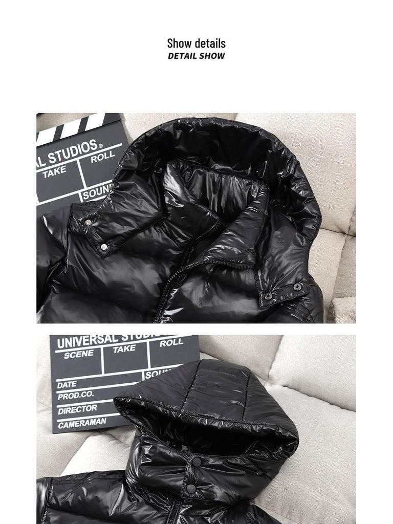 2024 Trendy Off-Season Shiny Down Jacket - Unisex, Thickened Short Design