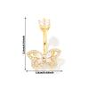 Butterfly Belly Button Rings Stainless Steel Navel Piercing Barbell For Women Zircon Belly Ring Sexy Body Jewelry Gifts
