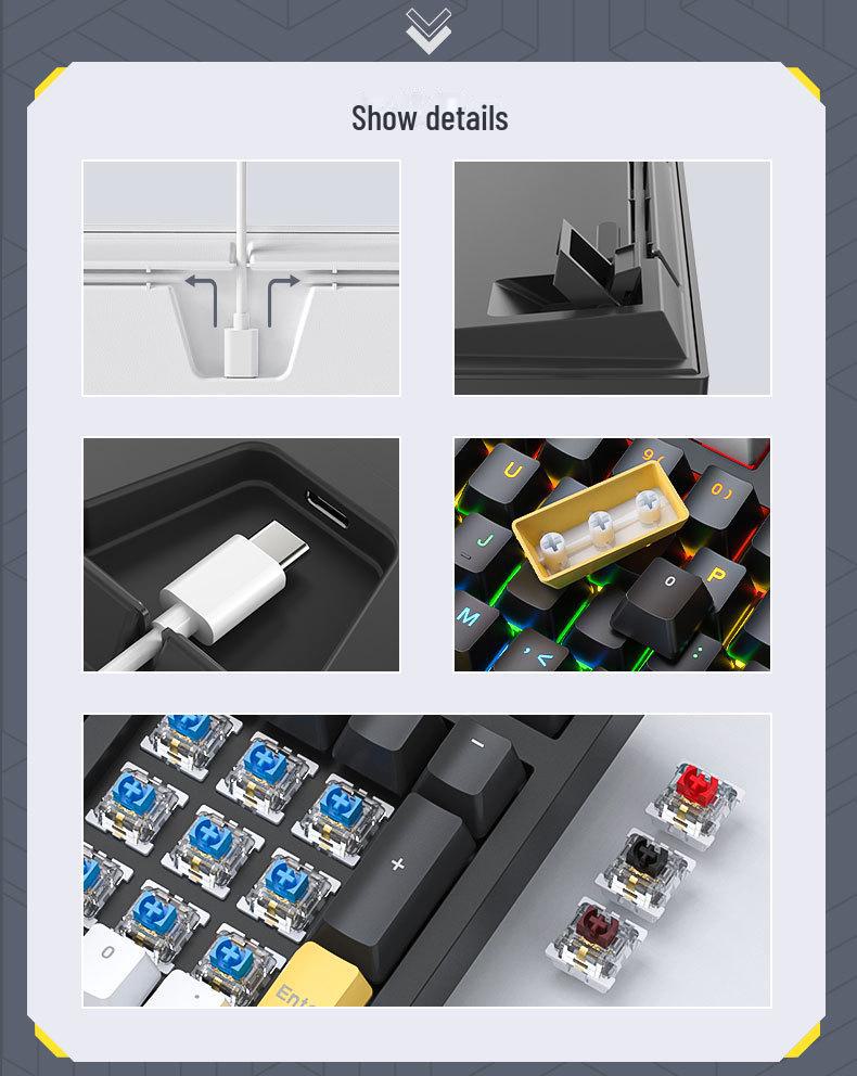 IMICE Mechanical Gaming Keyboard with Blue, Red, Tea, and Black Switches