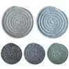 Anti-deformed Woven Tea Coaster Non-slip Cotton Line Table Coffee Woven Cup Pad Kitchen