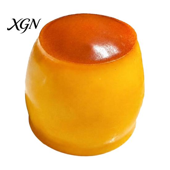 Pudding Anxiety Relief Toy 1/2Pcs Stress Crunchy Toy, Fake Caramel Squeeze TPR Ball Simulated Dessert Sensory Fidget Gift for Adults Kids