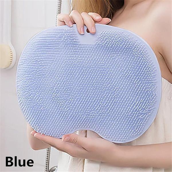 Silikon-Massage-Duschmatte, rutschfeste Wasch-Fußpolster, Fußpeeling, Badezimmer-Rub-Rückenbürste mit Saugnapf, Bade-Massage-Bürsten-Pad