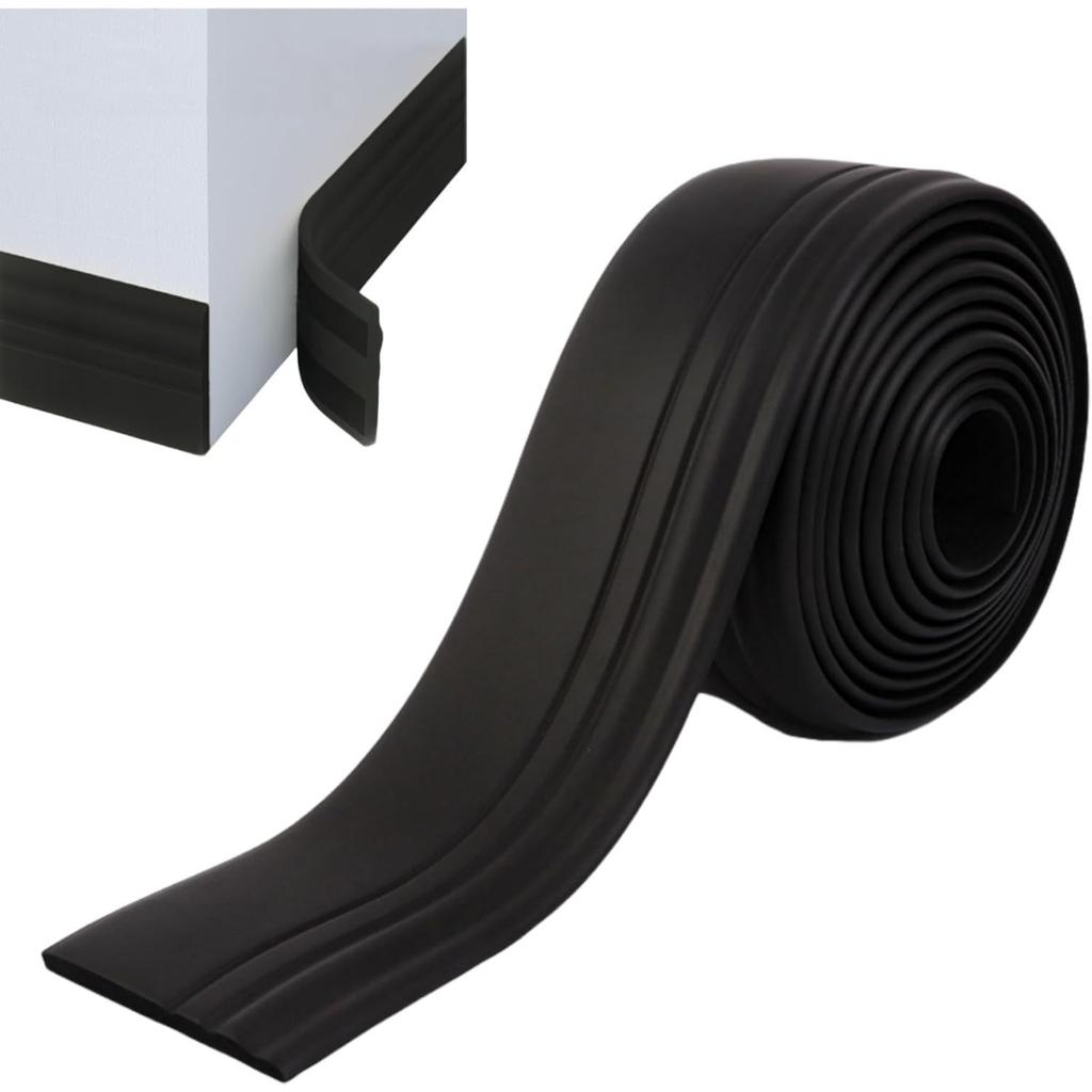 6.56Ft Flexible Wall Base Moulding Trim, Peel and Stick Rubber Baseboard Molding,4Inch Wide Flexible Molding Vinyl Wall Base Cove Base