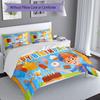 3pcs Blippi1 Pattern Bedding Set Duvet Cover Set Includes Duvet Cover &pillowcases, Perfect All Season Bedroom Decoration & Gift